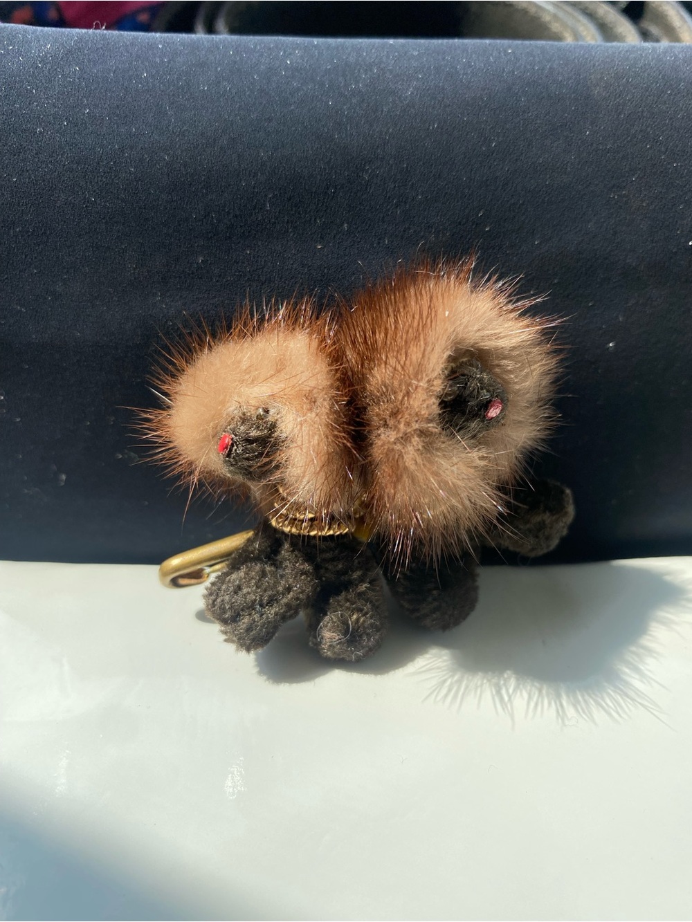 Ridiculously cute and collectible 1950s real mink fur pin 🐩 🐻 🐕